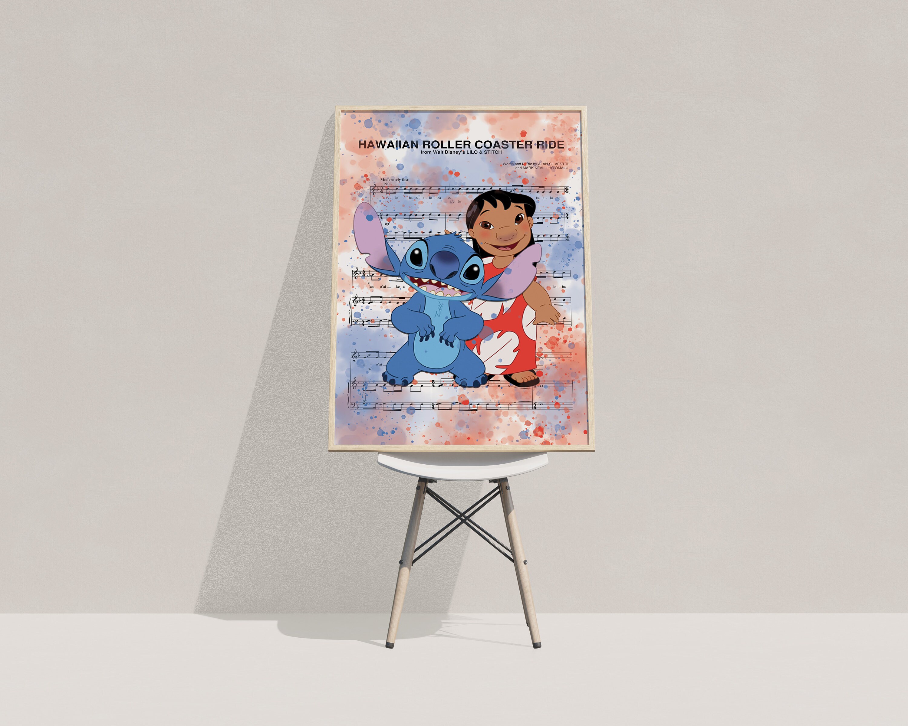 Lilo and Stitch Hawaiian Roller Coaster Ride Music Sheet Art - Etsy