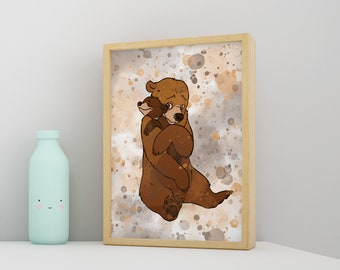 Brother Bear Art Print, Disney Poster, Disney Wall Decor, Disney Home Decor, Birthday gift, Kids gift, Christmas gift, Custom Disney Decor