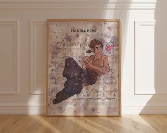 Jim Hawkins Treasure Planet Partitura artística Lienzo impreso, Obra de arte, Decoración del hogar, Póster, Pintura