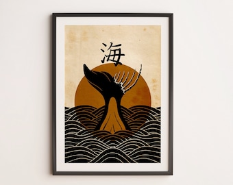 Japanese 30x40 print I Giclee Print I Traditional Japanese art I wall Art I Digital Print I Trendy Wall Art I Quirky Wall Art