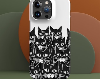 Black cat print Snap case for iPhone®, iphone case, gift for cat lover, black cat print, cat owner gift