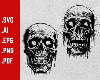 Zombie wall decal Svg, Png, Eps, AI, Instant Digital Download, Halloween design,  car decal, Halloween skeleton, creepy, spooky