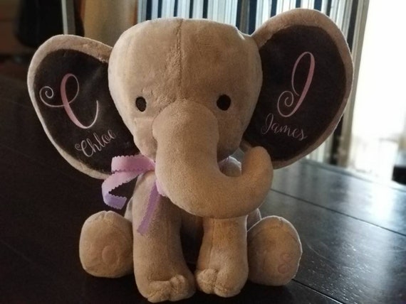 personalized stuffed elephant for baby