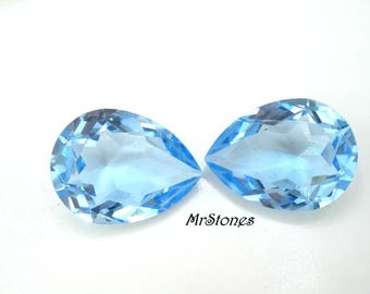 Vintage Swarovski Aquamarine Blue Pear Teardrop Rhinestone (20x15mm)