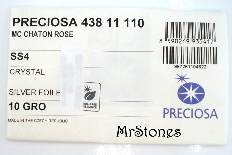 Preciosa Rhinestones Flatback MC Chaton Rose 4ss Crystal