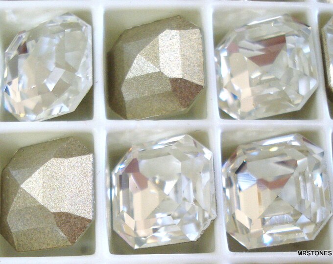 4 Pc Lot 10mm Crystal Clear Square Octagon Swarovski Elements 4671 ...