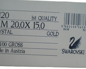 1pc SWAROVSKI 20x15mm 4120 Oval Shape Vintage Crystal Rhinestones