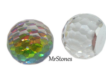 1 pièce de 16 mm (4861) Vitrail, taille moyenne, strass Swarovski Fireball 3/4 facettes vintage, strass Art. 4861