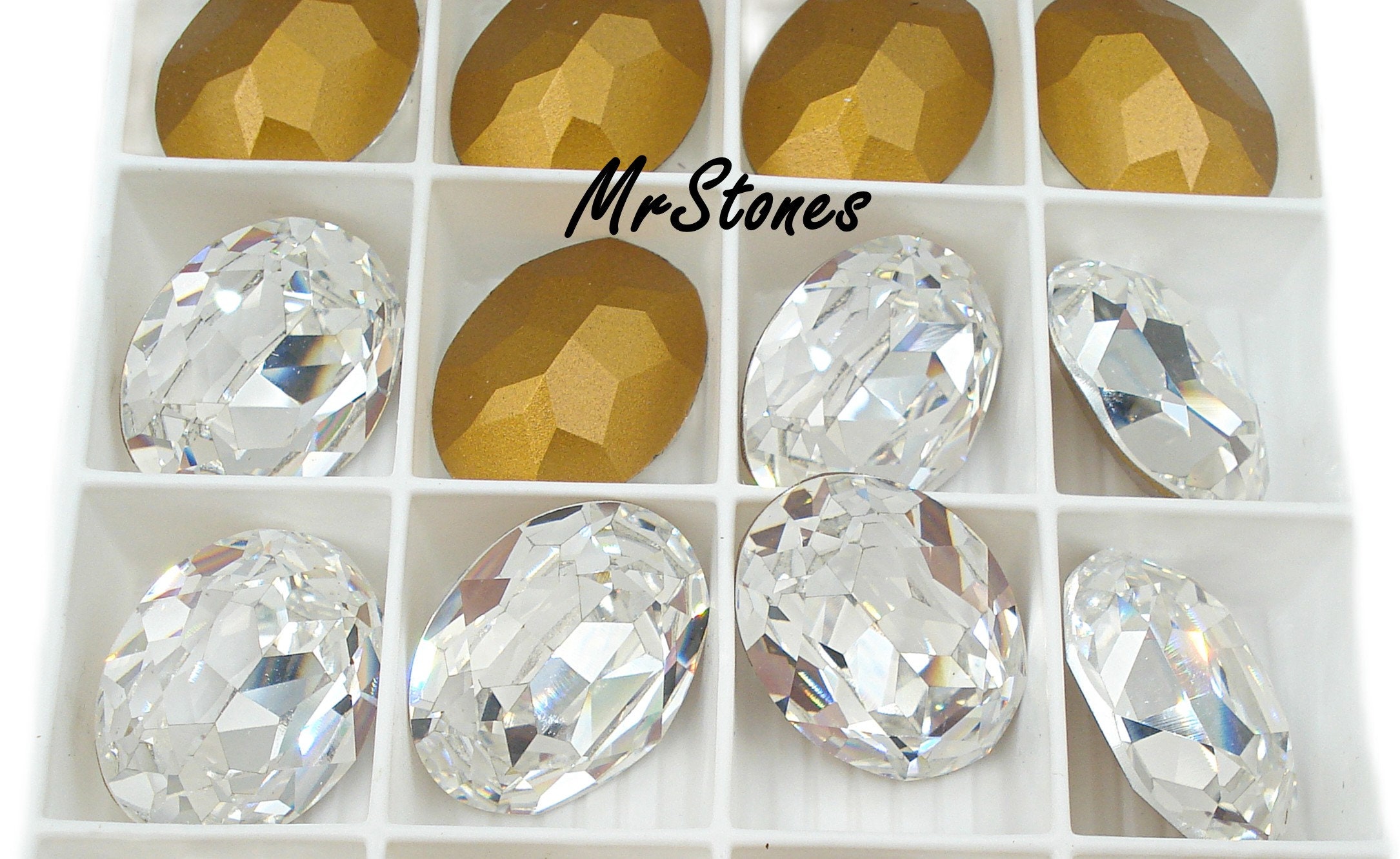 1pc SWAROVSKI 20x15mm 4120 Oval Shape Vintage Crystal Rhinestones