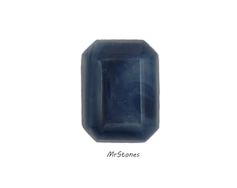 2pcs 18x13mm Blue Gray Cushion Octagon Cabochon Japan Vintage Glass Stones Domed Top Flatback