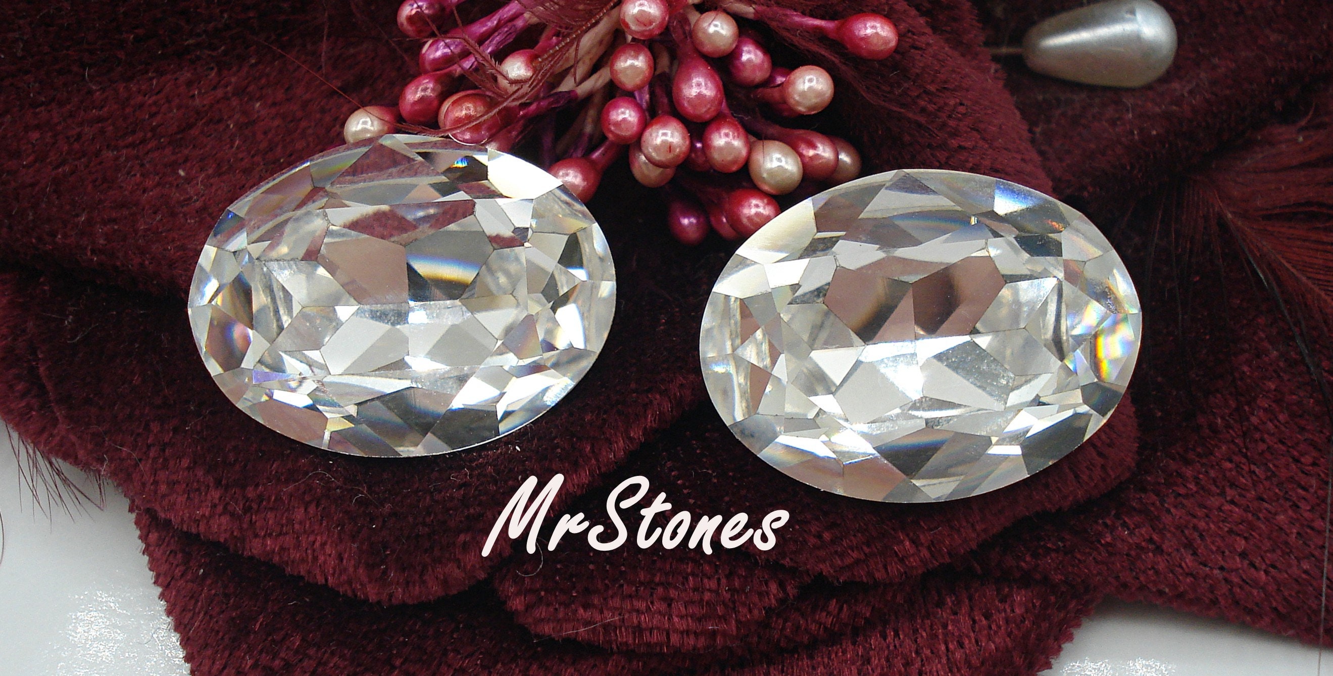 1pc SWAROVSKI 20x15mm 4120 Oval Shape Vintage Crystal Rhinestones