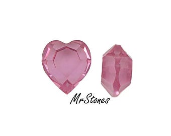 Sourcing Map 8 Strass A Forma Di Cuore In Vetro 27mm - Verde Scuro, Punte Per Gioielli Fai Da Te - 4