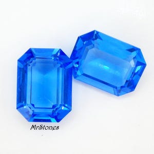 SWAROVSKI 20x15mm Sapphire Step Cut UnFoiled Rhinestone Cushion Octagons Vintage Art. 4610 Rhinestones 1pc