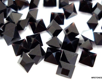 24 piezas de diamantes de imitación Swarovski vintage, 3,5 mm, cuadrado negro azabache 4400