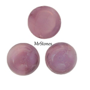 Pcs 11mm Amethyst Purple Moonstone Round Cabochons Vintage Glass