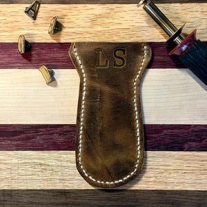 Funda de cuero para sartenes de hierro fundido, agarraderas, fogatas, cocina, ideas para regalos de cumpleaños. imagen 1