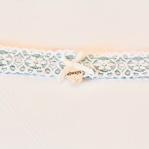 KIRA: Ivory Lace Wedding Garter. Always Garter. Something Blue