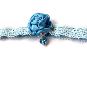 BELLA: Lace Wedding Garter | Handmade Blue Bridal Garter | Something Blue