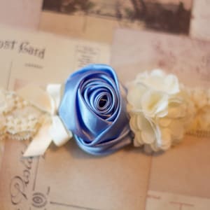 LANA: Blue Lace Wedding Garter. Something Blue.
