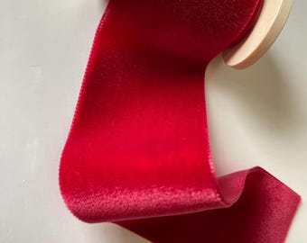 5 Metres Berisfords Velvet Ribbon 9mm 16mm 22mm 36mm or 50mm