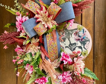 Mother’s Day Wreath, Mother’s Day, Mother’s Day Gift, Everyday Wreath, Mom wreath, Gift for Mom, Happy Mothers Day, Floral Wreath for Mom