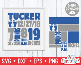 Download Birth Announcement Svg Etsy