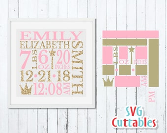 Download Birth Announcement Svg Etsy