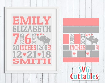 Download Birth Announcement Svg Etsy