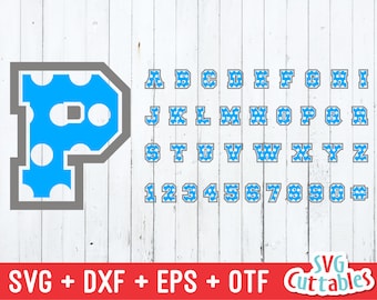 Polka Dot font, svg, eps, dxf, otf, Polka Dot patterned alphabet, Vector font, Open type font, Silhouette, Cricut cut file, digital download
