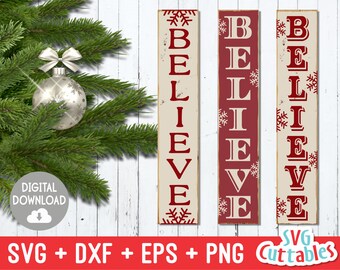 Believe Vertical Svg Etsy