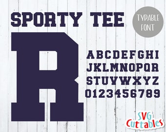 Sport Font - otf - Sporty Tee Font - JP Sporty Tee - Athletic Font - Sporty Font - Collegiate Font - Silhouette - Cricut - Digital Download