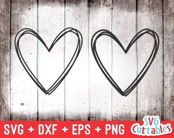 Heart Outline Svg Etsy