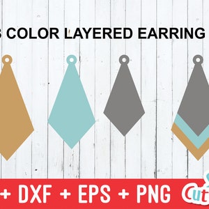 Earring svg Bundle SVG DXF EPS Earring Cut File Earring Card Faux Leather Earrings Silhouette Cricut Digital File image 4