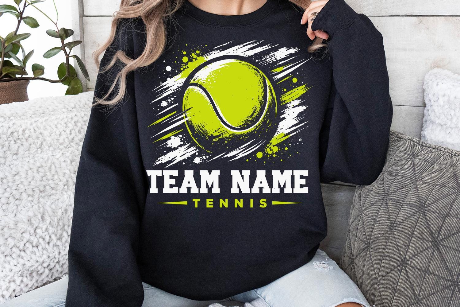 Team Name Pattern Tennis Team Name Template PNG, Sports Shirt Graphic, Custom Team Design ...