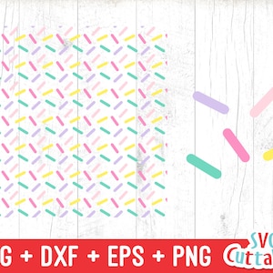 Sprinkles svg | Sprinkles Seamless Pattern | svg Pattern | Silhouette File | Cricut Cut File | Digital Download