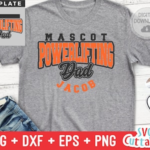 Powerlifting svg - Powerlifting Dad Template 002 - svg - dxf - eps - png - geschnitten Datei - Silhouette - Cricut - digitaler Download