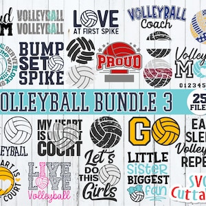 Volleyball Bundle 3 svg - Volleyball svg - Volleyball Cut File - svg - eps - dxf - png - svg Bundle - Silhouette - Cricut - Digital Download