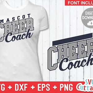 Cheer svg Cut File - Cheer Team - Cheer Template 0037 - svg - eps - dxf - Cheerleader - Megaphone - Silhouette - Cricut - Digital Download