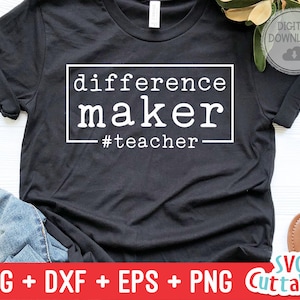 Difference Maker svg - 教師カットファイル - svg - dxf - eps - png - #teacher - シルエット - Cricut - デジタルファイル