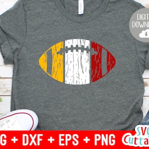 Distressed Football svg - Football Cut File - svg - eps - dxf - png  - Ombre - Grunge - Silhouette - Cricut - Digital Download