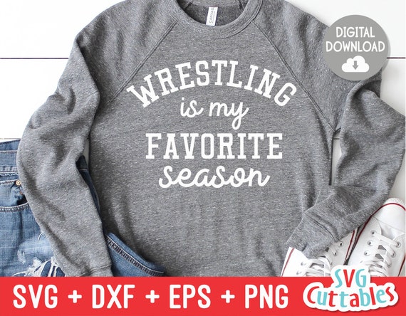 Wrestling is my favorite season svg black and white