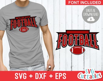 Football Cut File -  Football Template 0036 - svg - eps - dxf - Football Shirt Design - Silhouette - Cricut cut file, Digital download