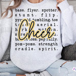 Cheer svg - Cheer Word Art svg - Cheer Terms Cut File - dxf - eps - svg - png - Cheerleader - Silhouette - Cricut Cut File - Digital File