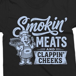 Smokin Meats SVG PNG, Funny BBQ Shirt Design, Grill Cut File, Cookout Graphic image 11