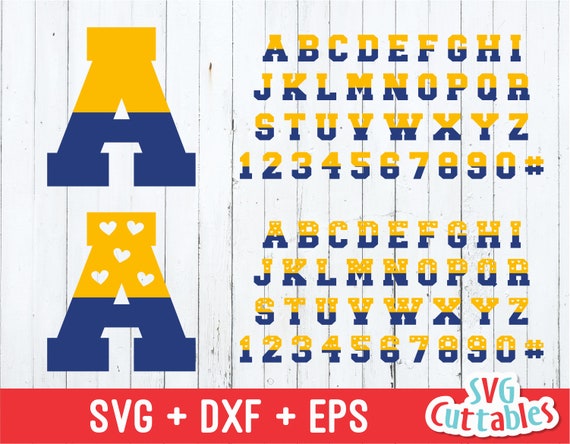 Sport Alphabet Svg Two Color Sport Split Svg Eps Dxf Etsy