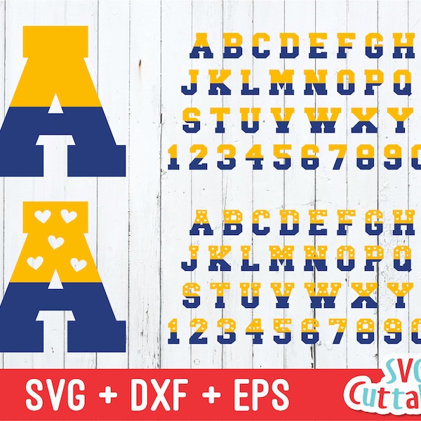 Sport Alphabet svg, two color Sport, split, SVG, EPS, DXF, Vector Font, heart, Silhouette, Cricut cut file, digital file