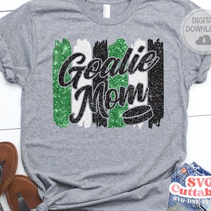 Hockey Mom svg - Goalie Mom Cut File - Hockey svg - dxf - eps - png - Brush Strokes - Silhouette - Cricut - Digital Download