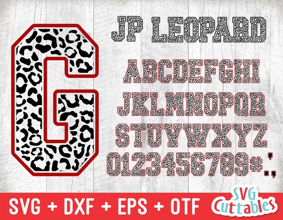 Leopard Font - ttf - otf - Open Type Font - Sport Font - Silhouette - Cricut - Digital Download