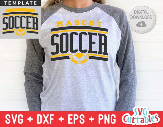 Soccer Template svg Cut File - Soccer svg - Soccer Team - Soccer Template 0036 - svg - eps - dxf - png - Silhouette - Cricut - Digital File