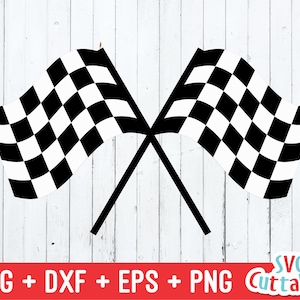 レースフラッグ svg - dxf - eps - png - チェッカーフラッグ - レーシングフラッグ - カットファイル - シルエット - Cricut - デジタルダウンロード